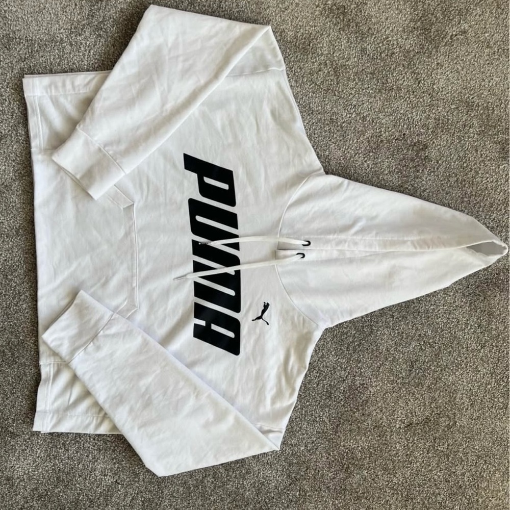 PUMA White Performance Hoodie
